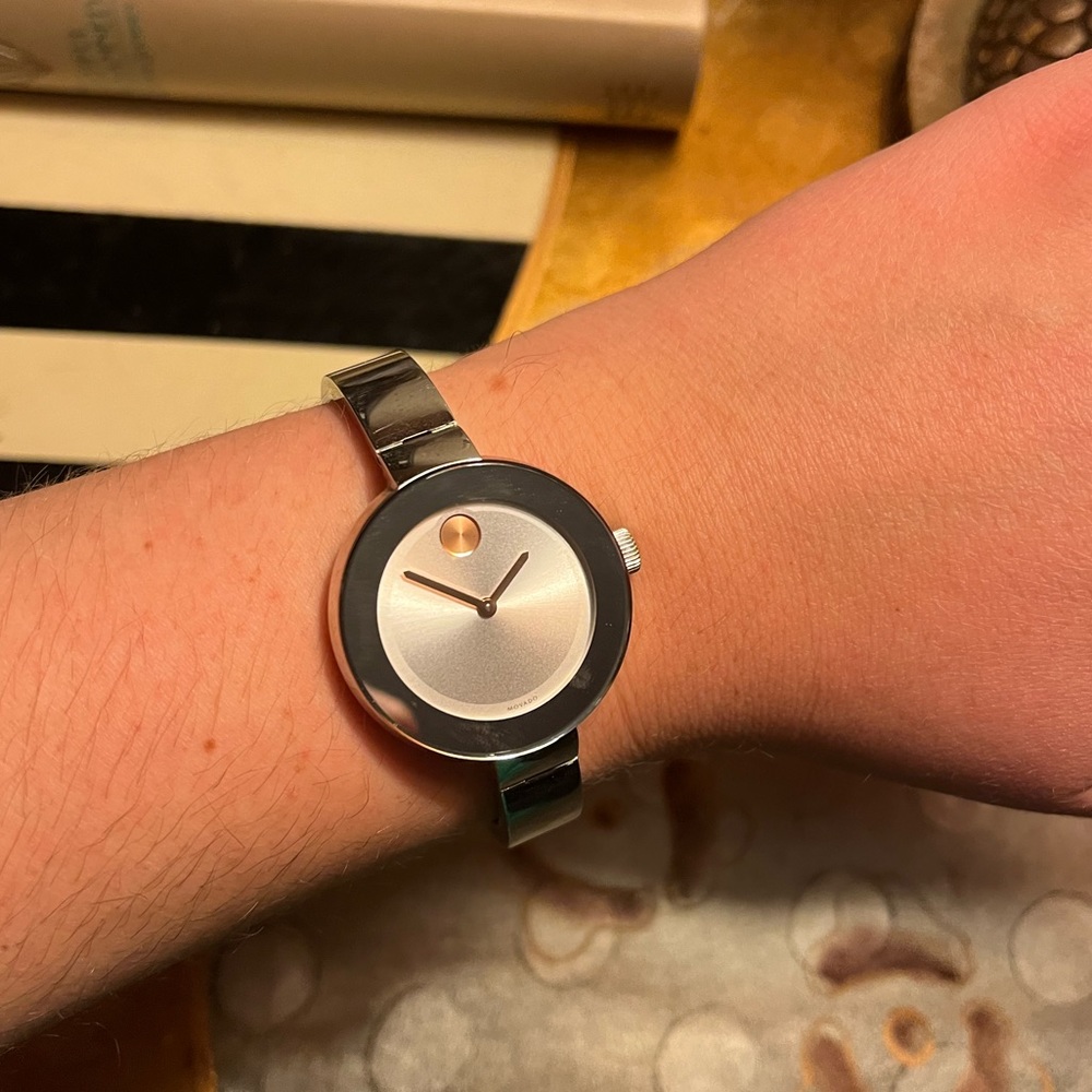 Movado Bold Bangle watch silver